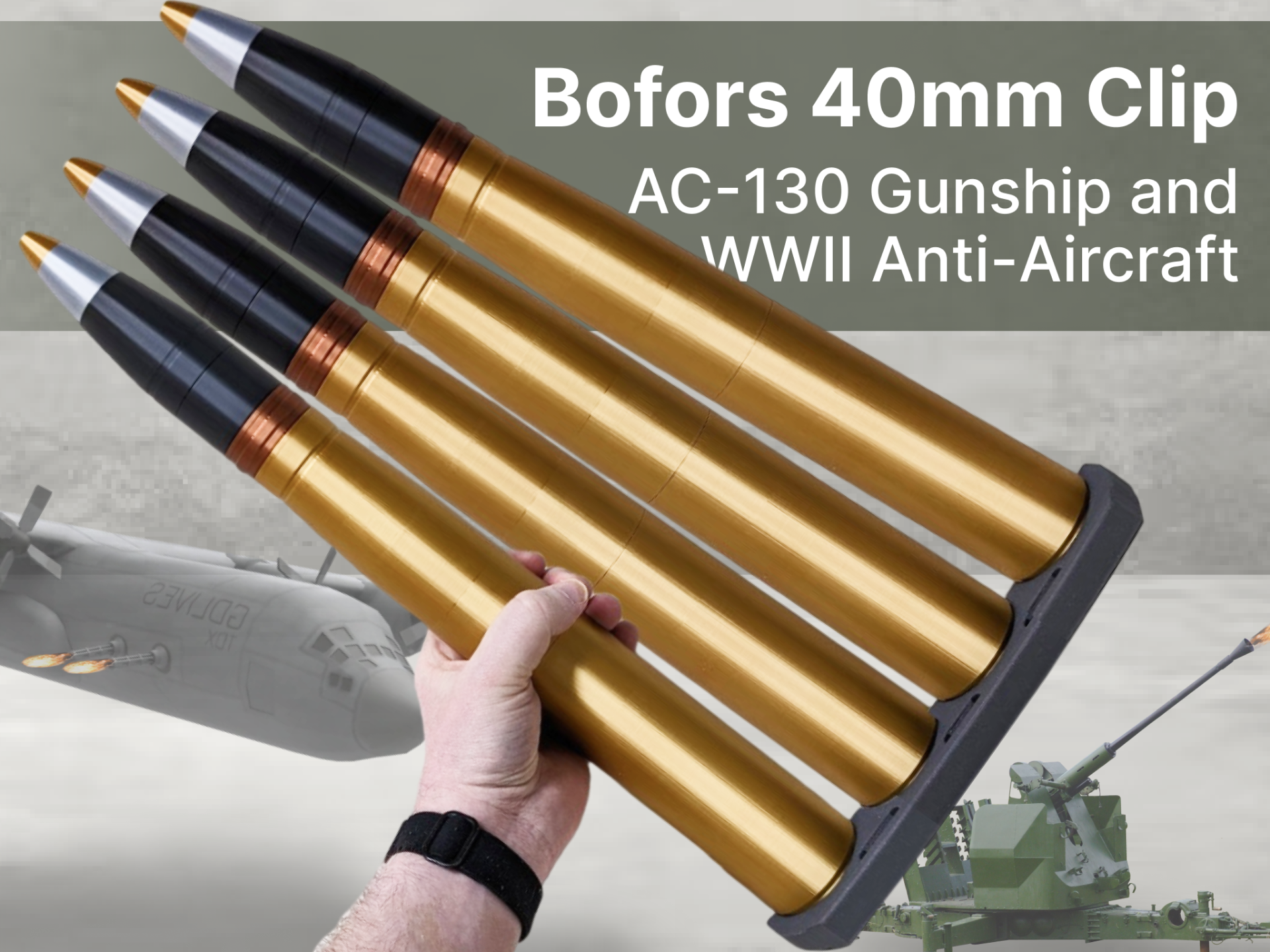 40mm Bofors Round Clip | Fought Kamikazes in WWII