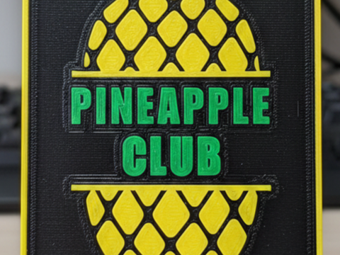 Custom Text Upside Down Pineapple Door Hanger