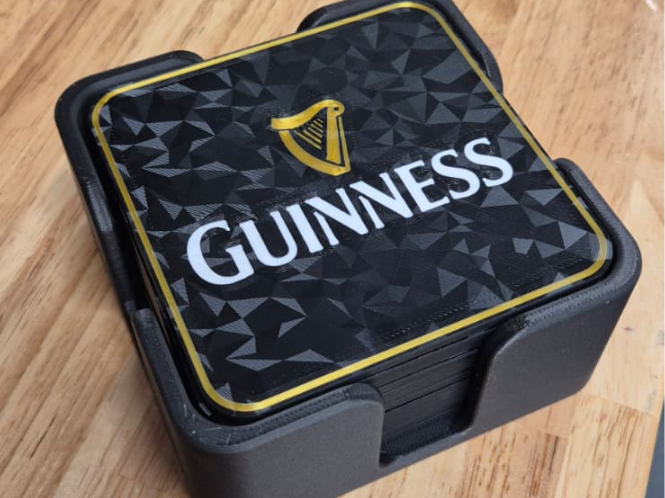 Guinness Bar Coaster with Holder