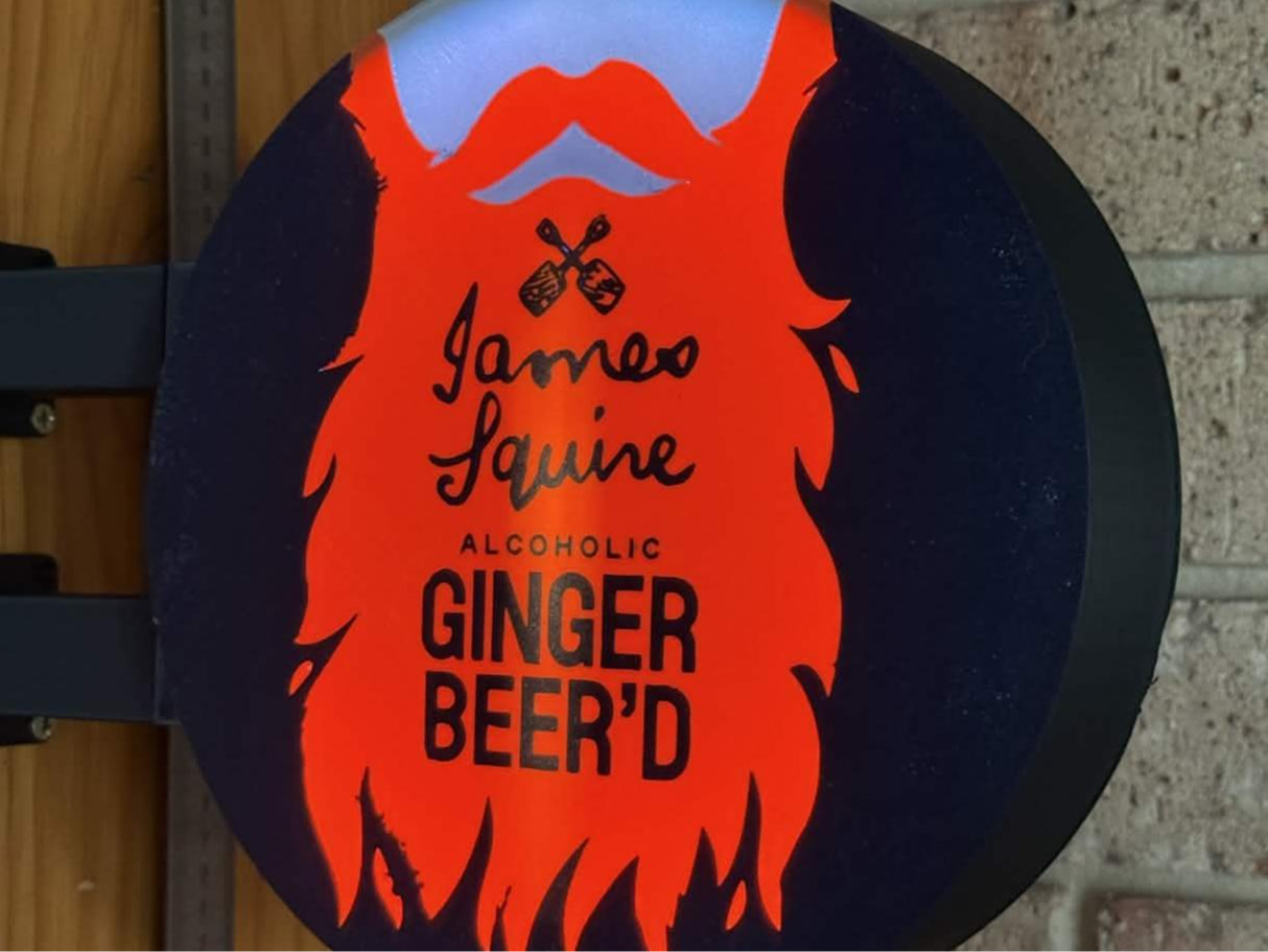 James Squire Ginger Beer'd - 2 Sided Lightbox sign