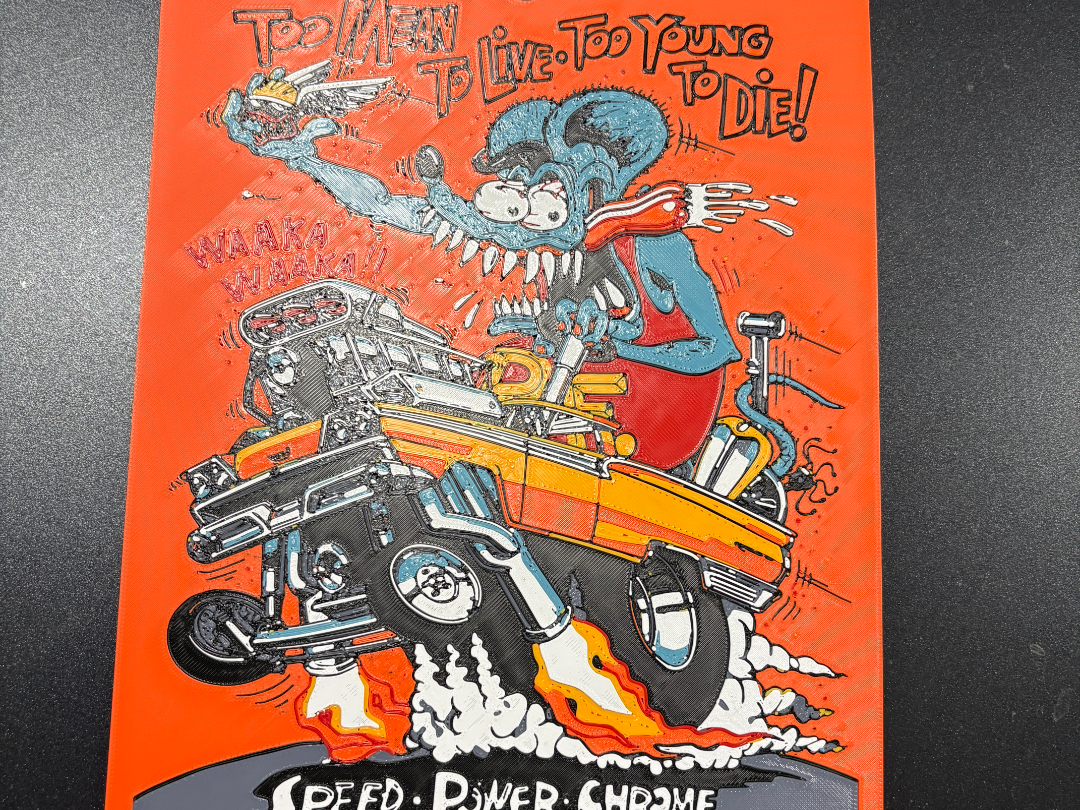 Rat Fink Style Wall Art  4 Color AMS