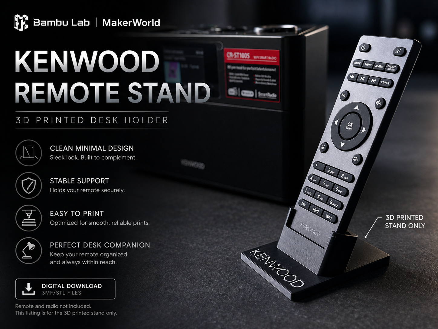 Stand for remote from Kenwood CR-ST100S