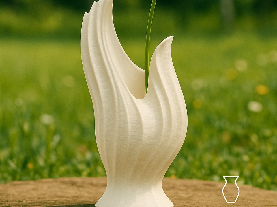 White Sculptural Vase – Chic Interior Accent