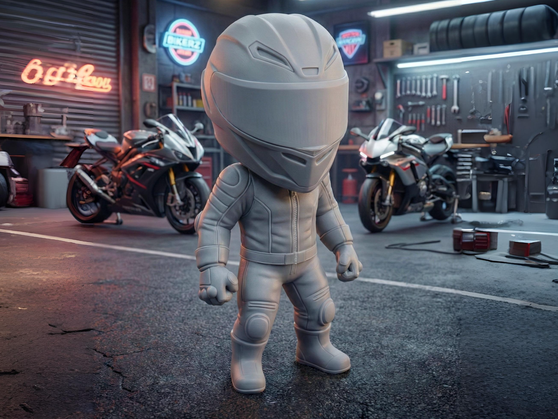 Chibi Racer Figurine