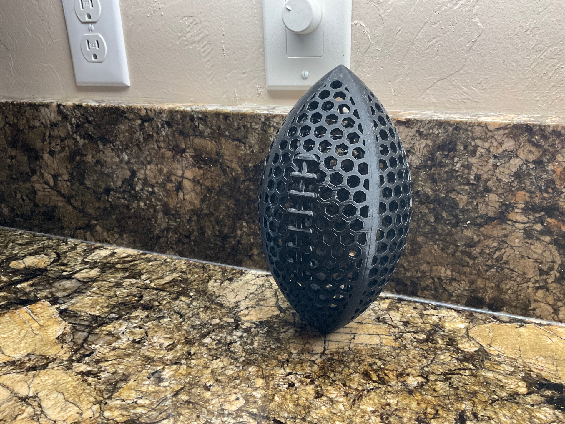 Airless football with spin stabalizer (No Logo)