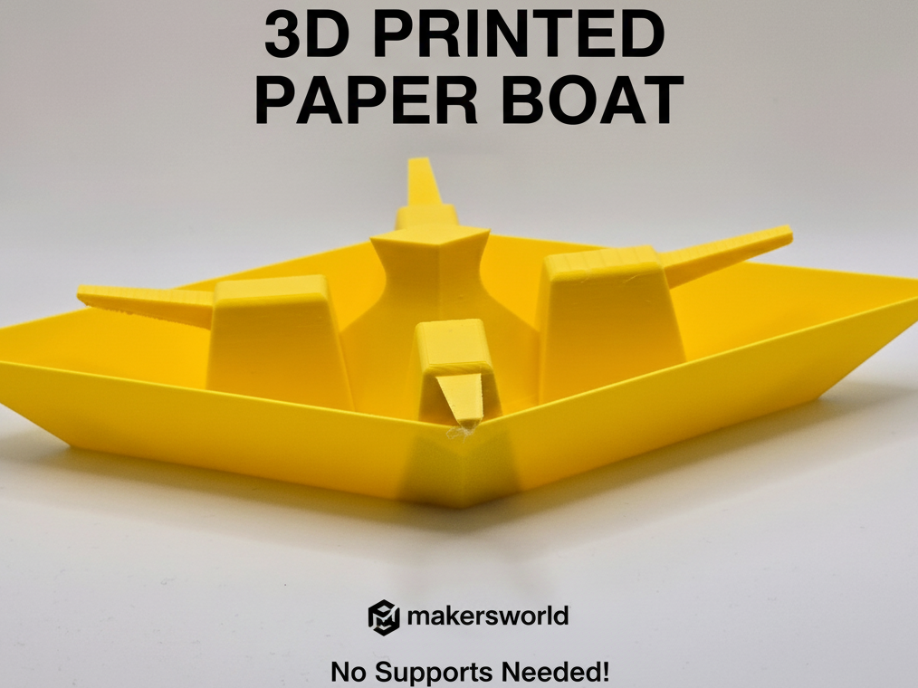 Classic Paper Battleship - easy print - no support