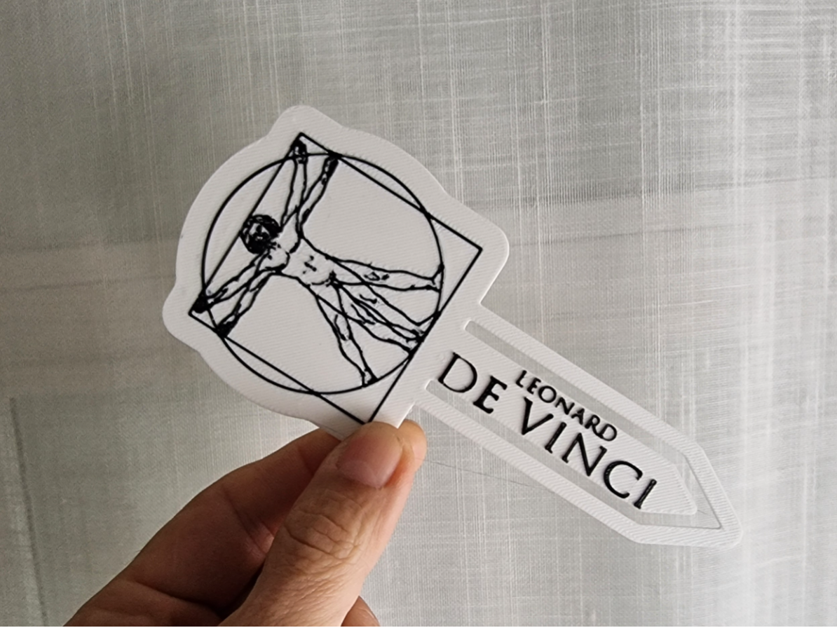 Leonard De Vinci bookmark Marcador Leonardo da