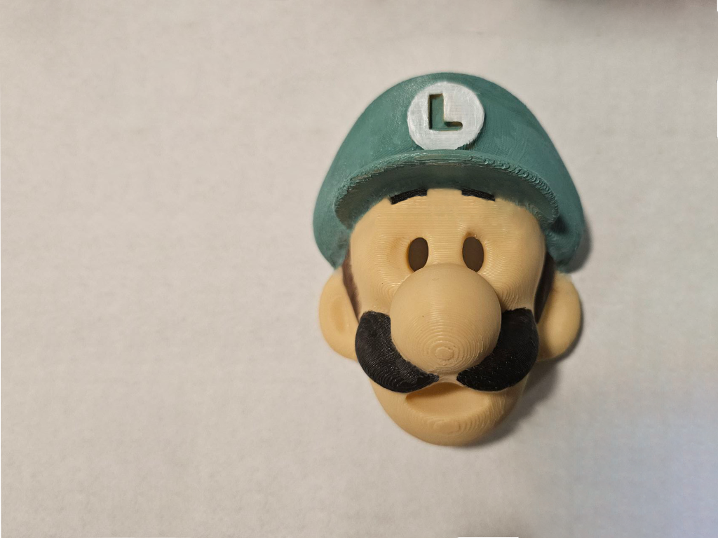 Luigi Mask - with nose holes and tie holes