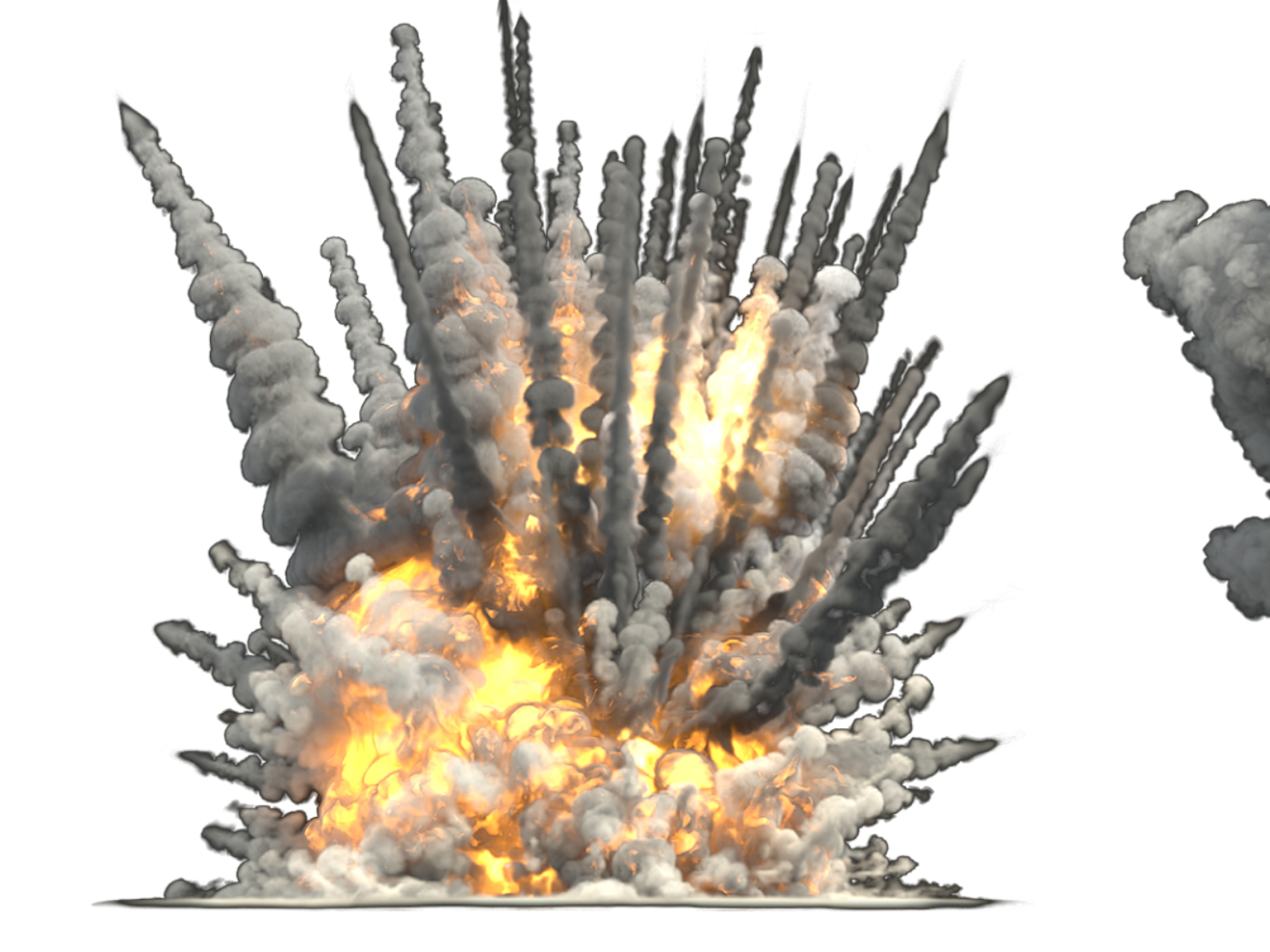 Explosion for use in a diorama