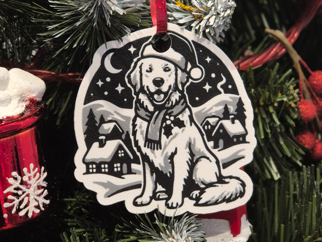 Christmas Golden Retriever ornament