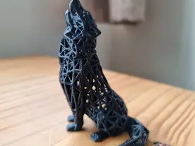 Lattice Wild: Howling Wolf Art Structure