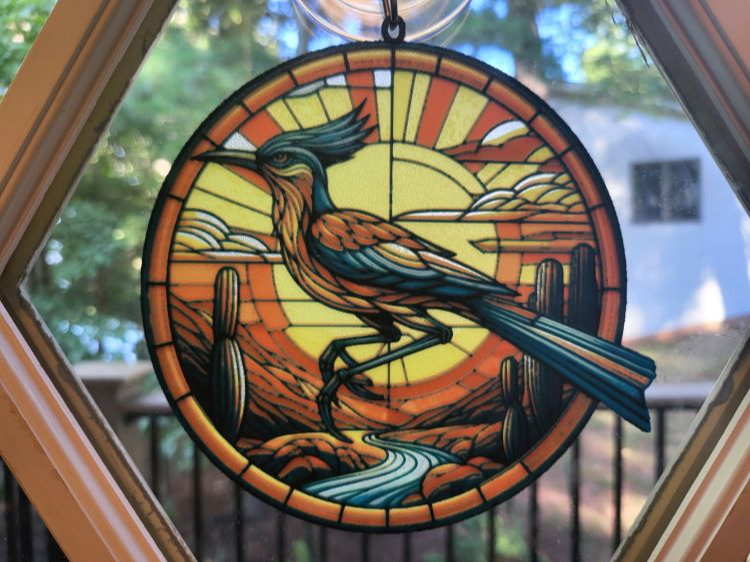HueForge Stained Glass Roadrunner