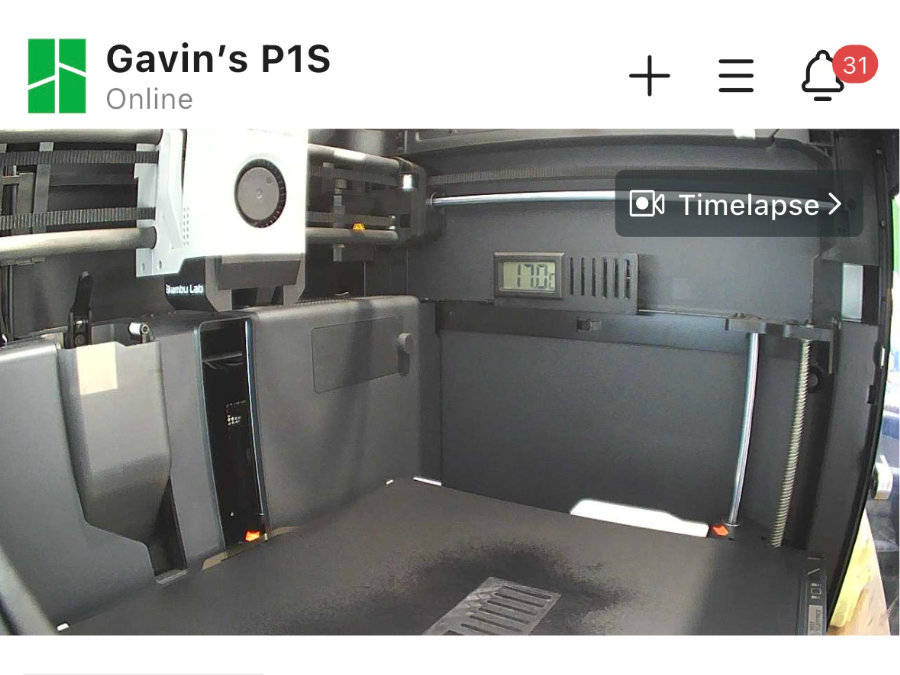 P1S Chamber Thermometer