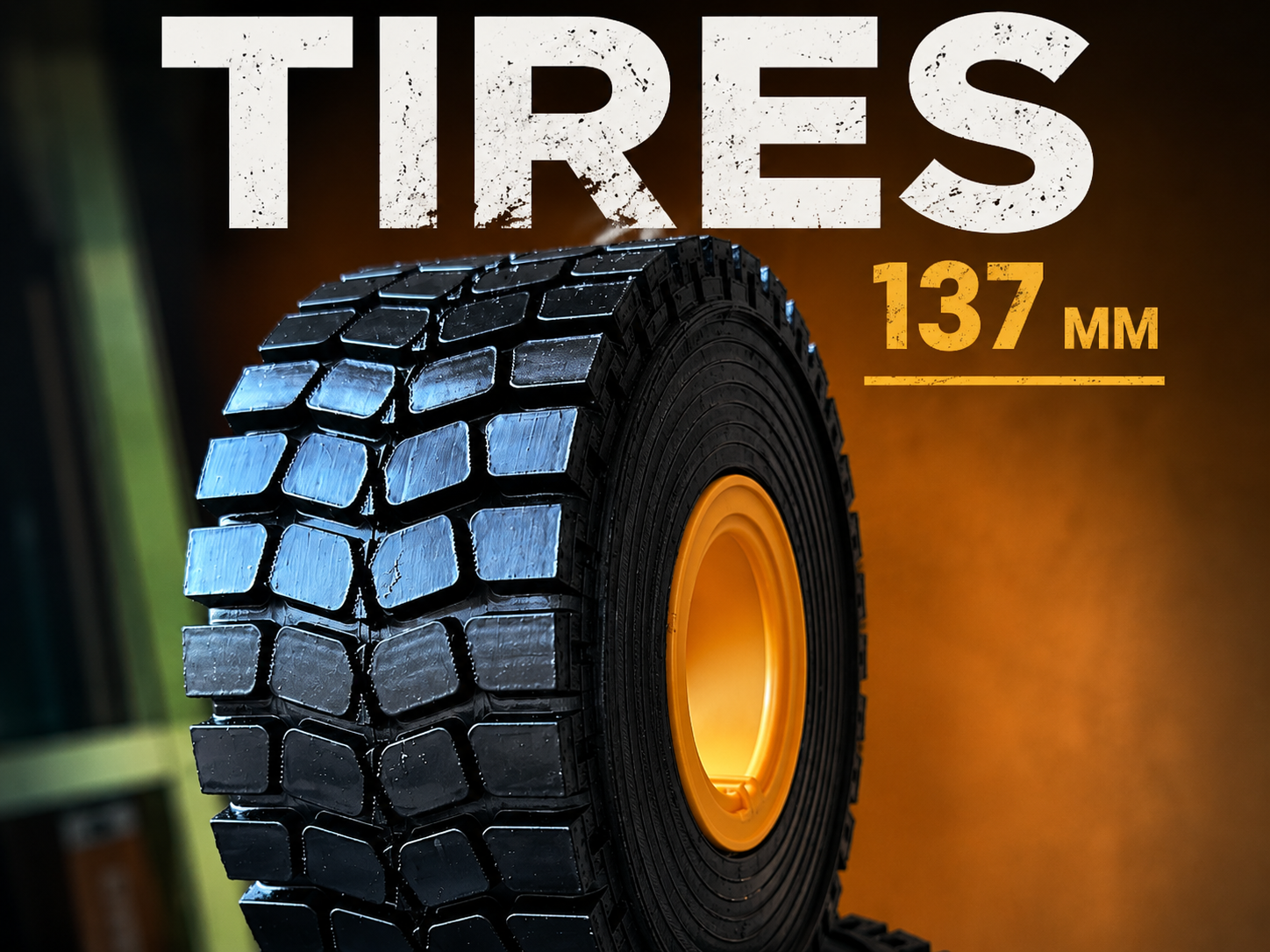 TIRES RC 137 mm - CAT 740 Burnie222