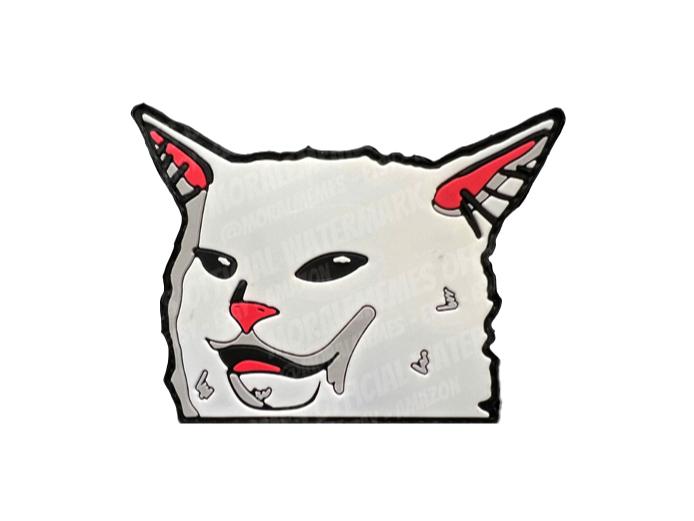 Smudge cat meme keychain