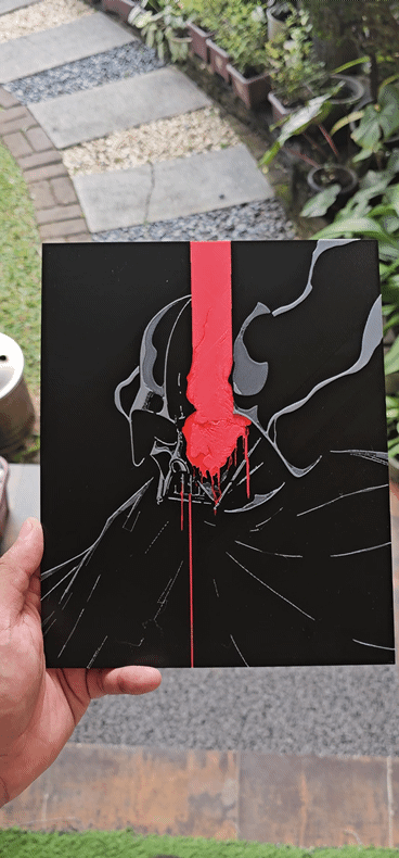 Darth Vader Broken Helmet Debossed Hueforge