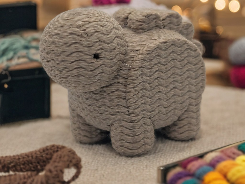Knitted Texture Brontosaurus – Unique Dinosaur