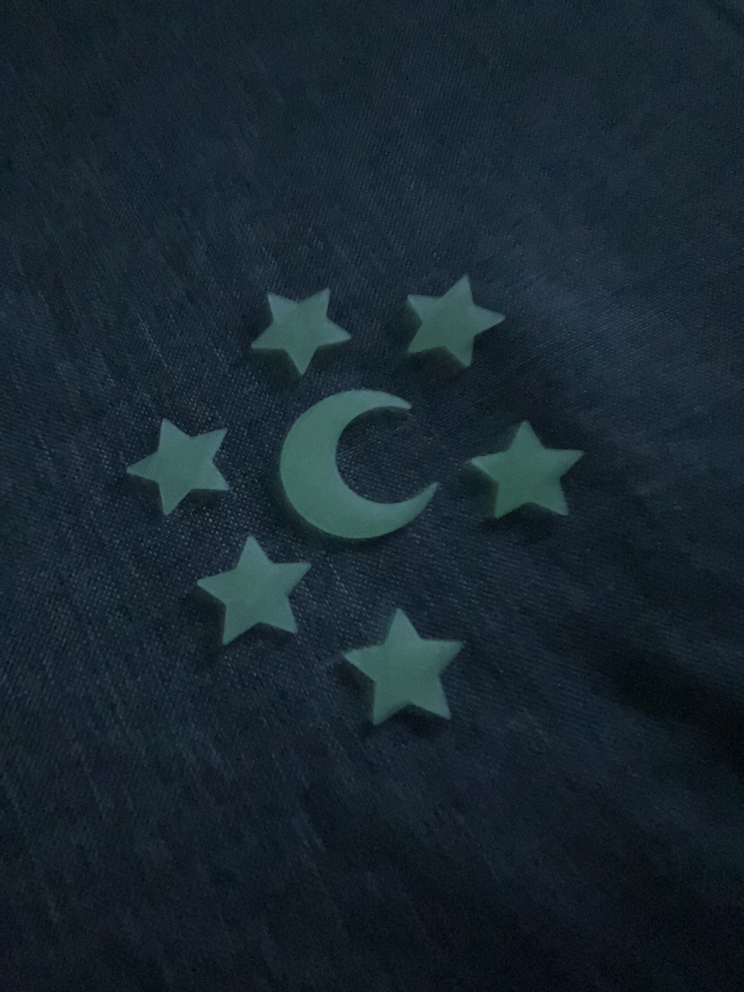 Fluorescent star and moon decor