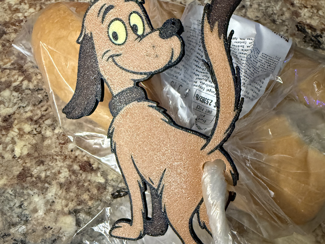 Max the Dog butt bread tie