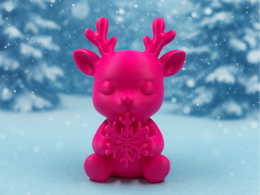 Rentier mit Schneeflocke