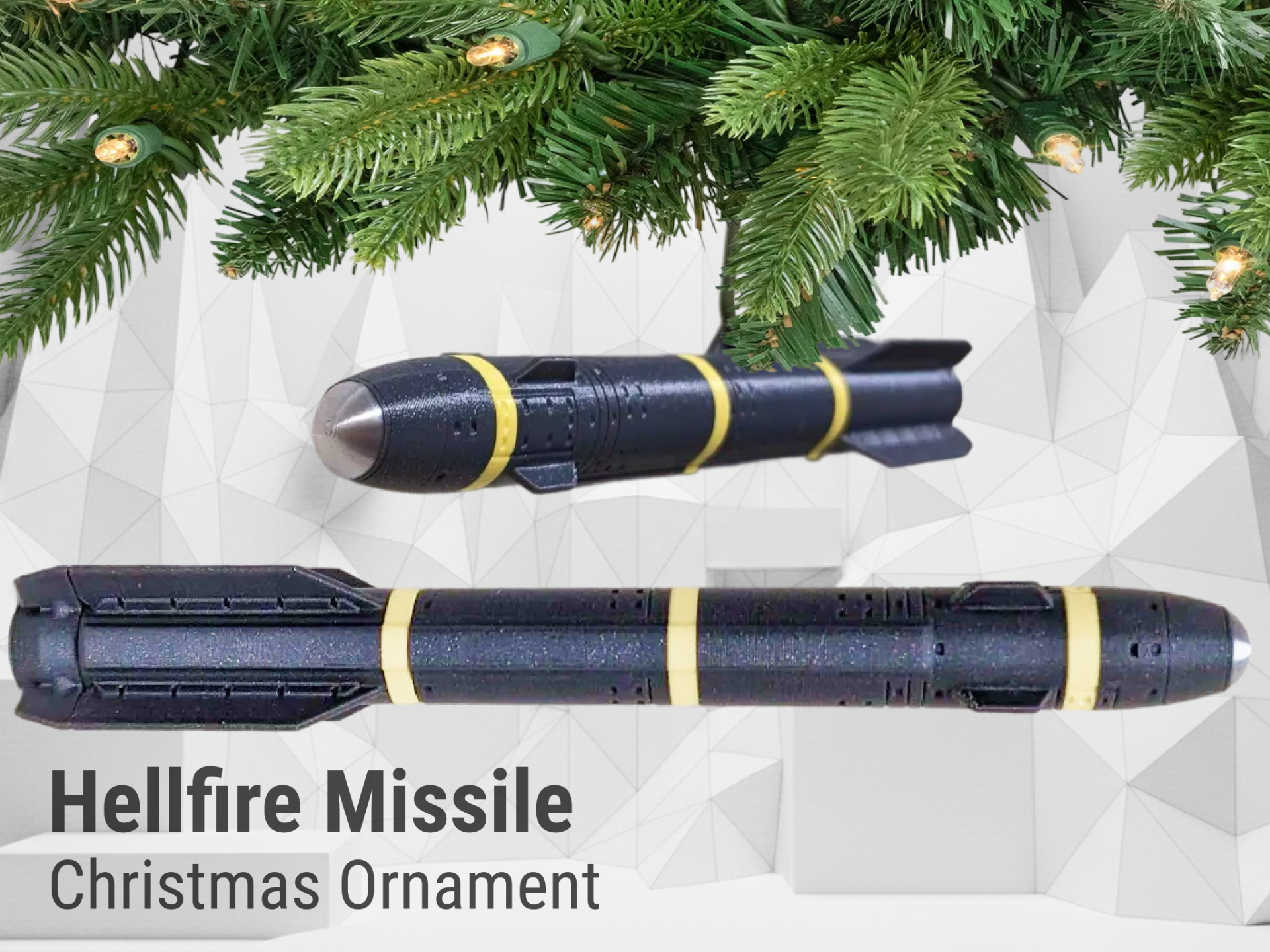 Hellfire Missile Christmas Ornament
