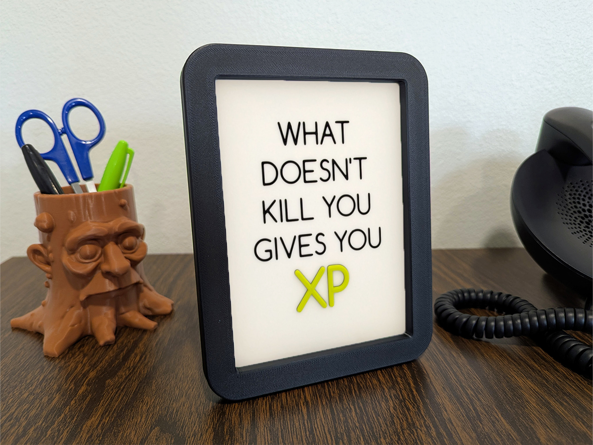 Game Room Decor Framed Art for Desk or Wall Mount
