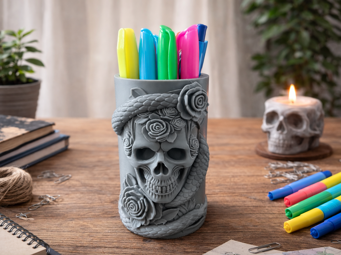 Pen Cup - Skull