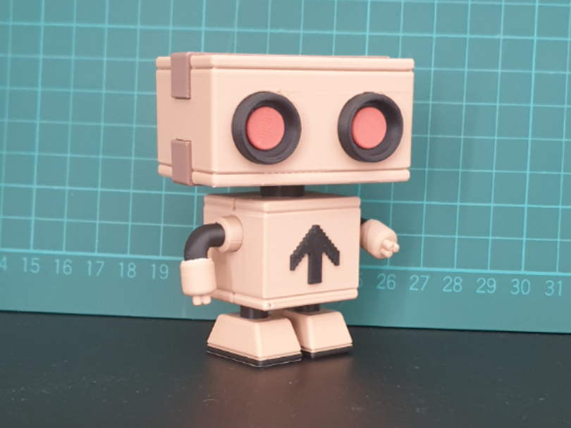 Cute Box Robot Desk Buddy | NOAMS, No Glue