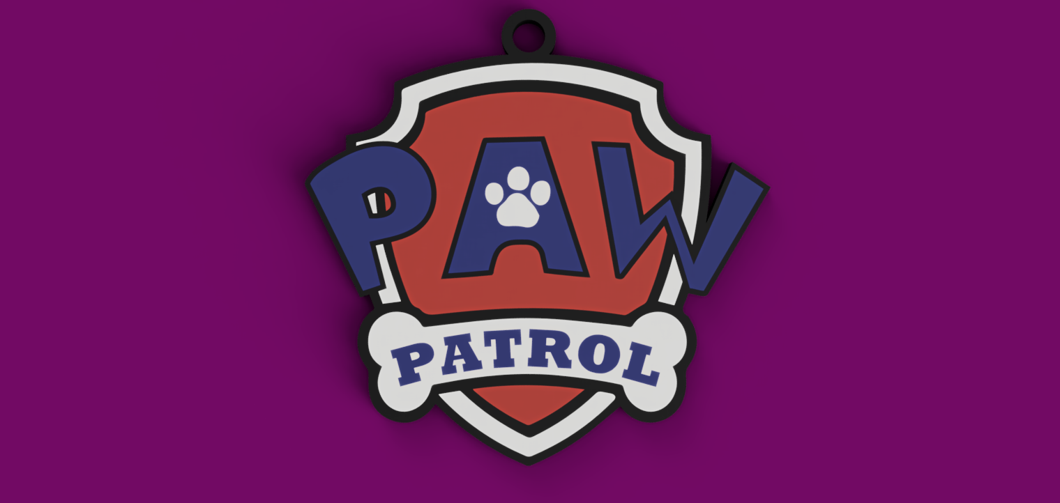 Paw Patrol logo kechain - Low purge