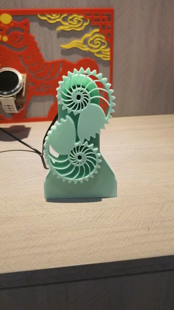 鹦鹉螺齿轮电动摆件