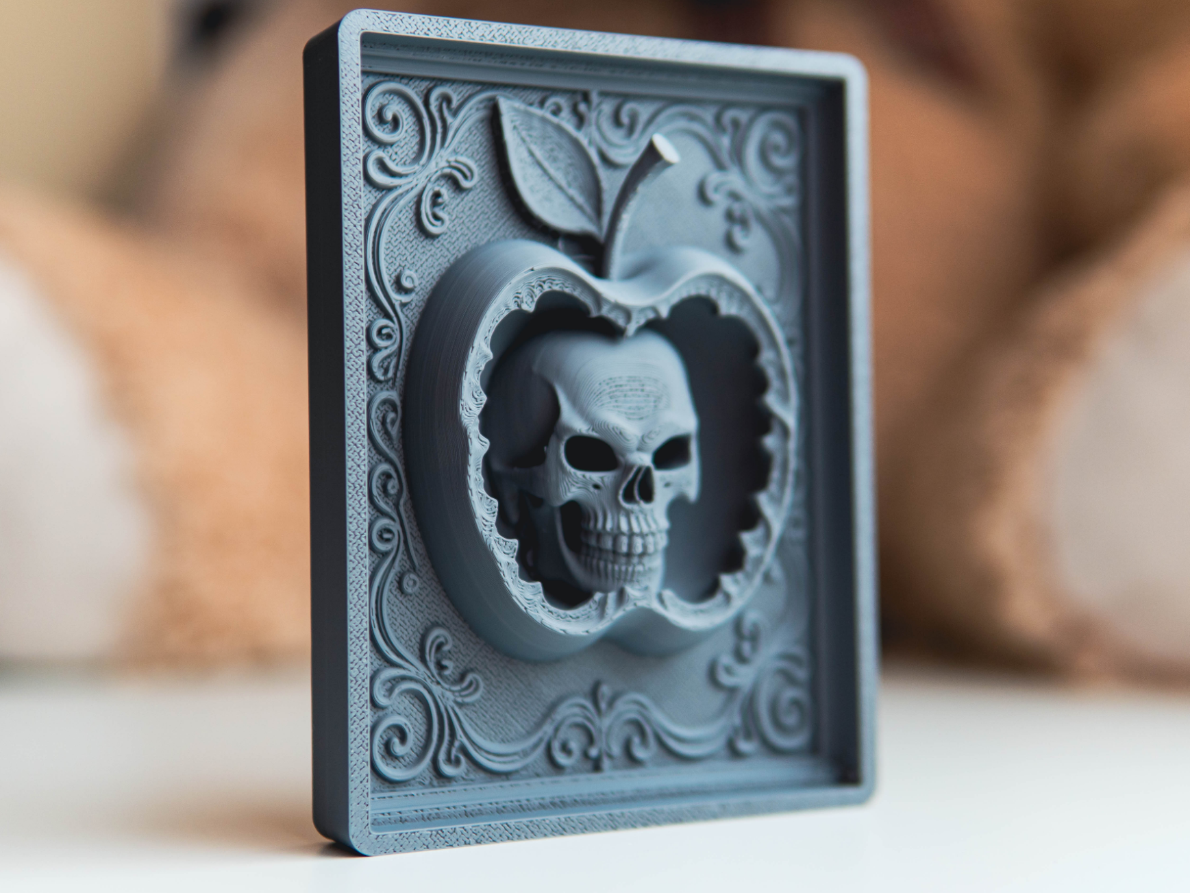The Core of Mortality Skull Unified Bas Relief Art
