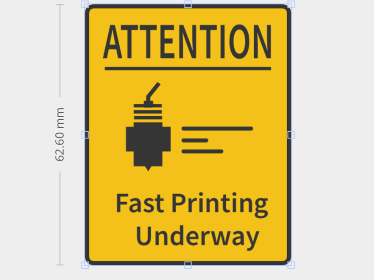 Printing sign