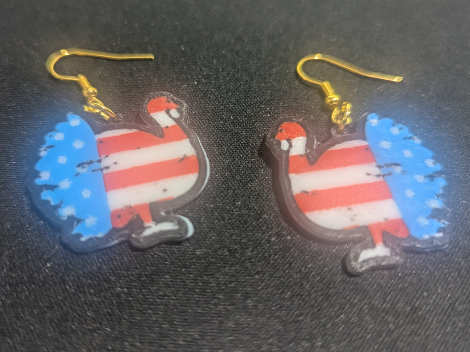 Patriotic Turkey Earrings