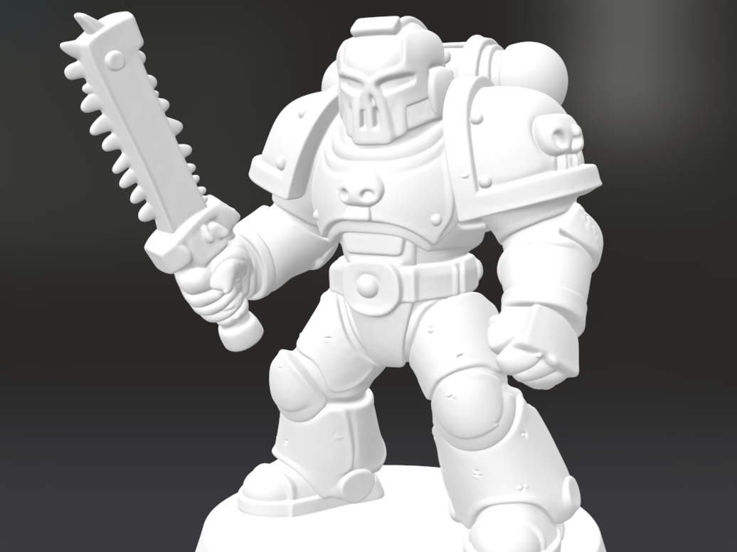 Space Warrior with Chain Sword