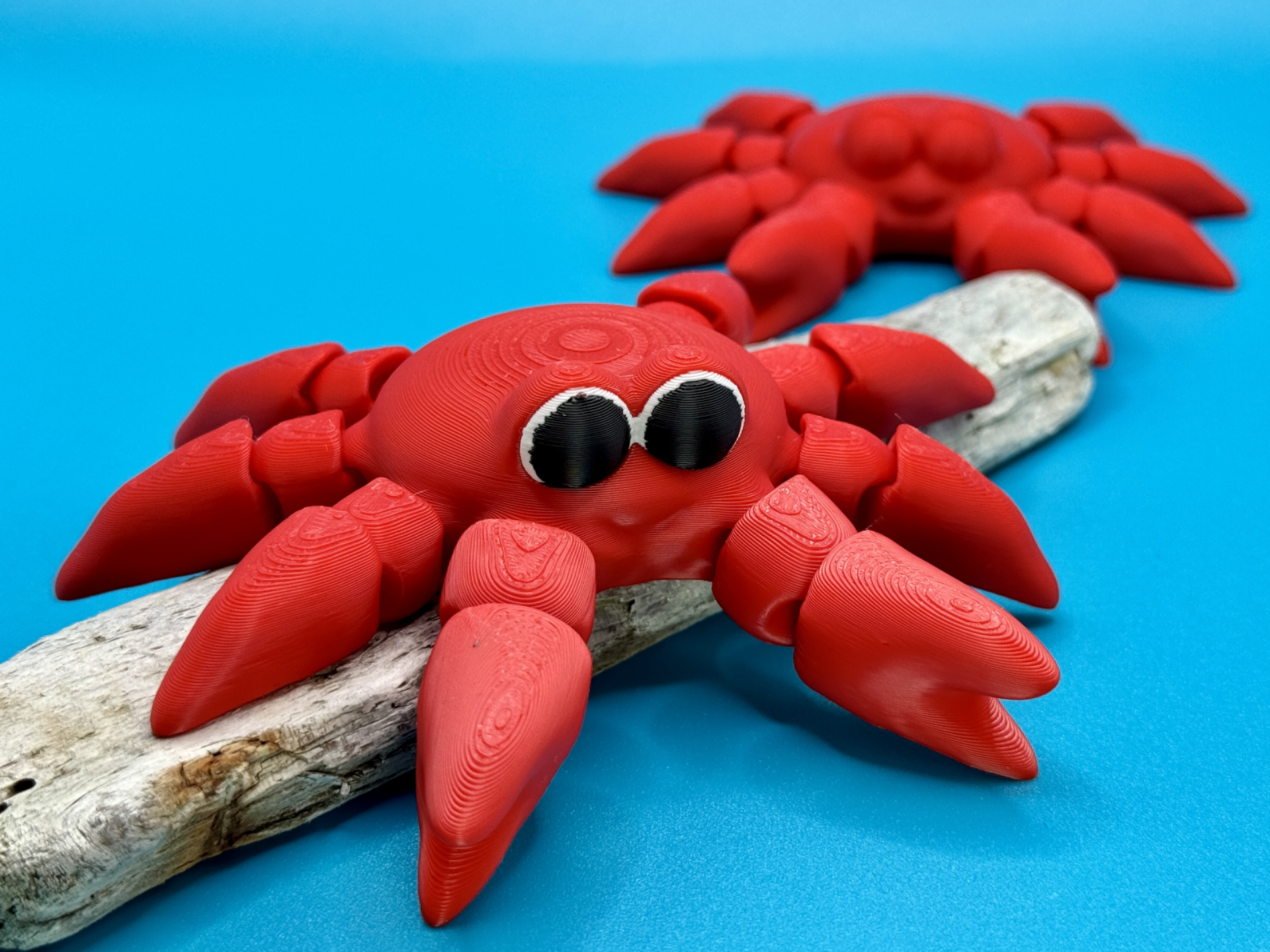 Tidepool Fidget Crab (Print-in-Place, Supportless)