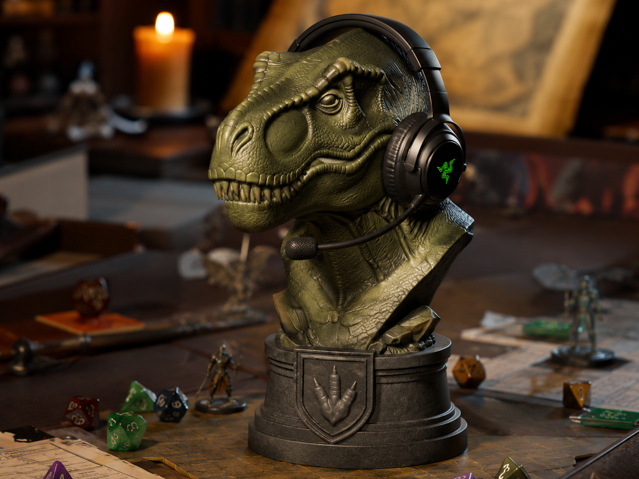 Gamer T-Rex Bust