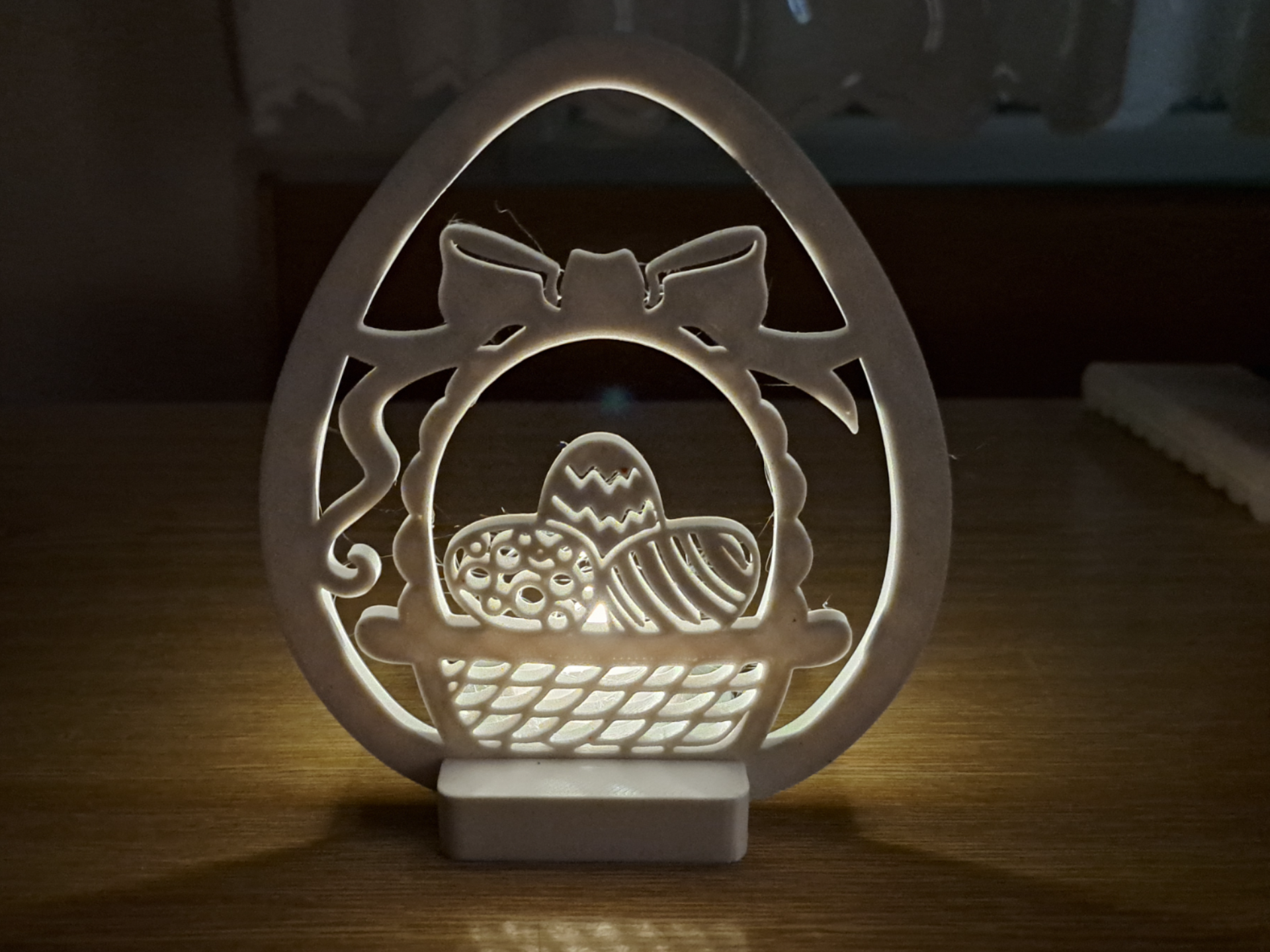 Easter decoration w/tealight, or for wall/window.