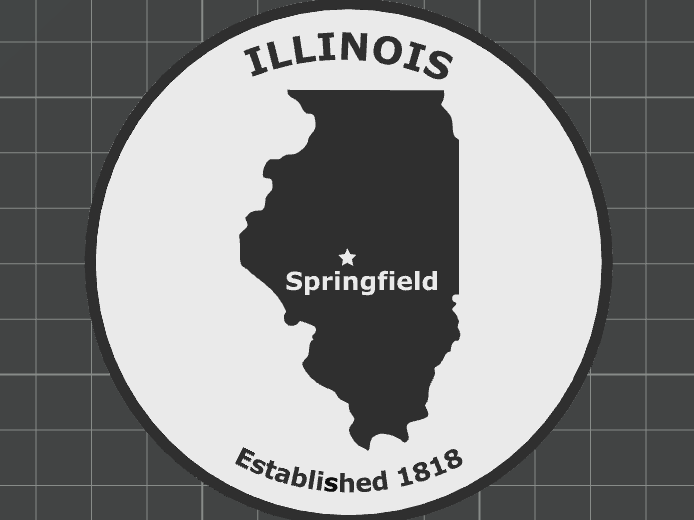 State of Illinois Info Coaster