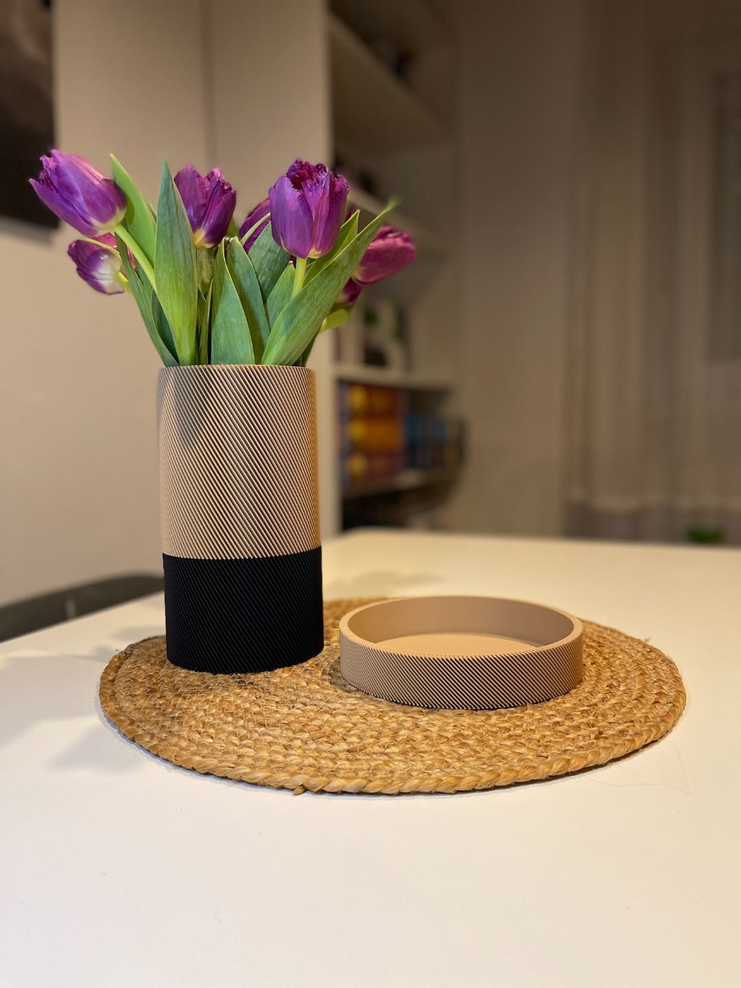 Strip Vase and Bowl