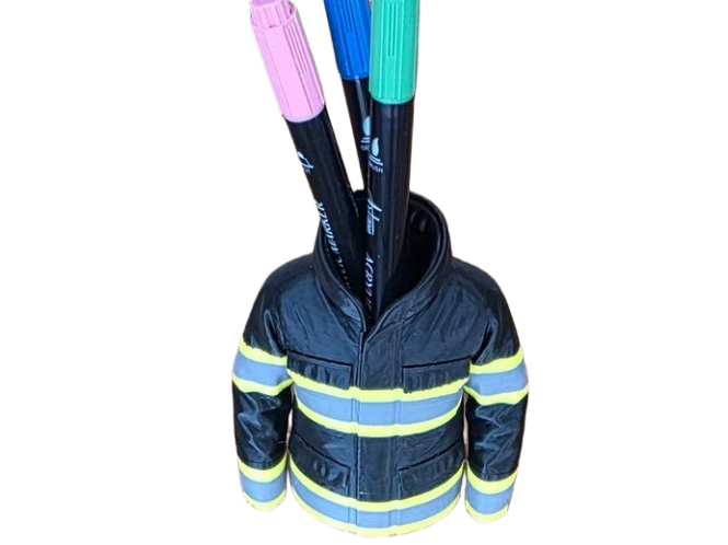 Fireman Service Jacket Fire Rescue Pen Holder Help