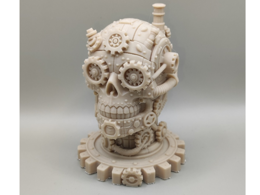 Steampunk Mechanical Skull figurine