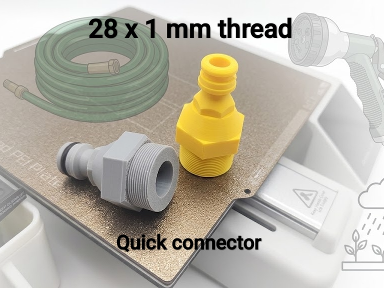 Hose Quick Connector Adapter for 28x1mm Thread