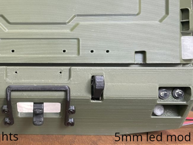 Front bumper led mod for Armadillo Off-road truck