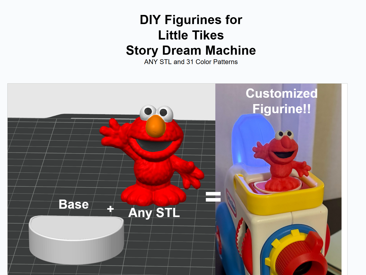 DIY Figurine Base Little Tikes Story Dream Machine