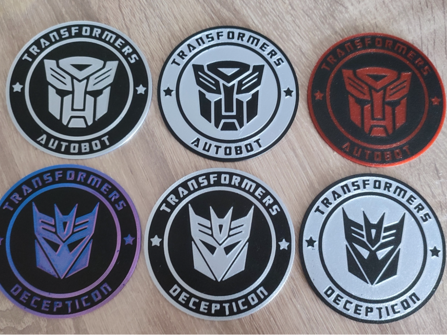 Multicolor Autobot Decepticon Coasters