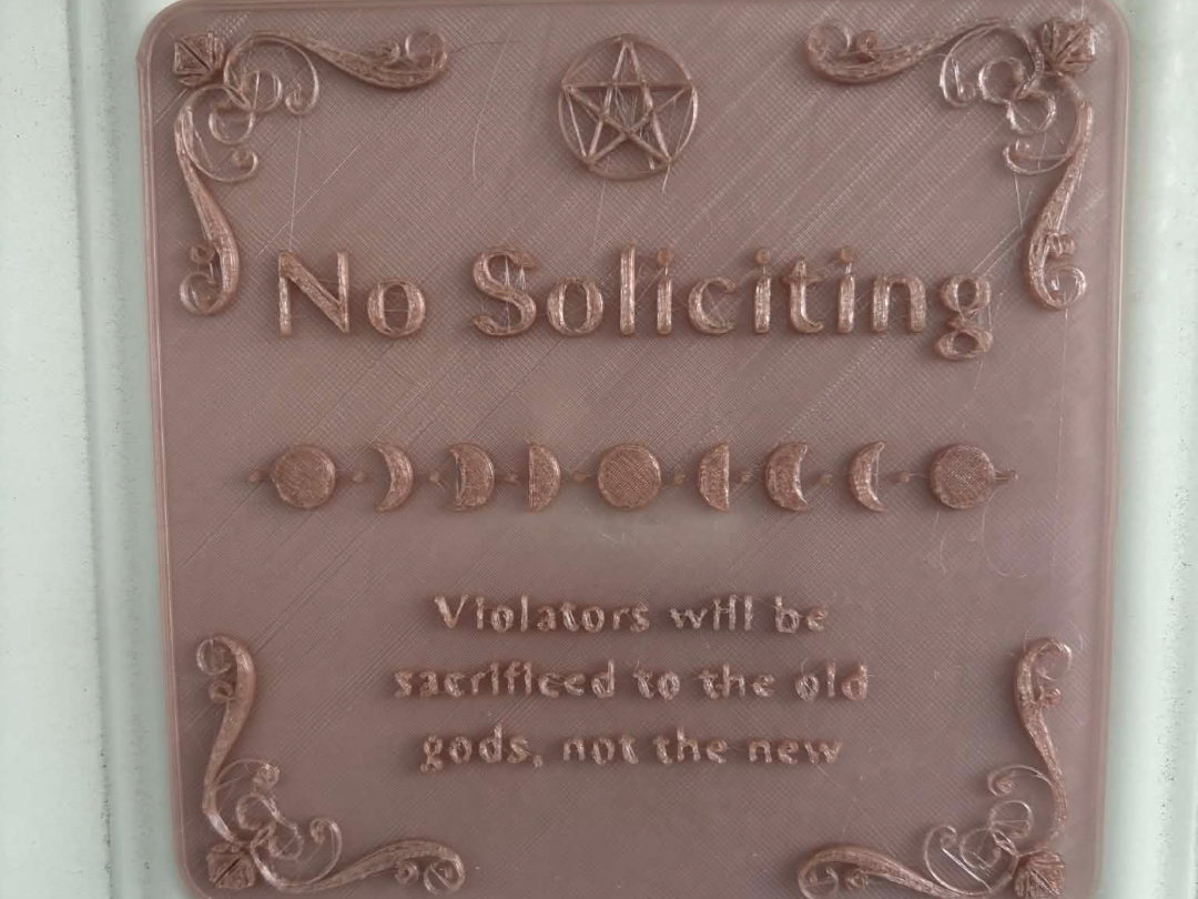 No Soliciting Sign (Pagan)
