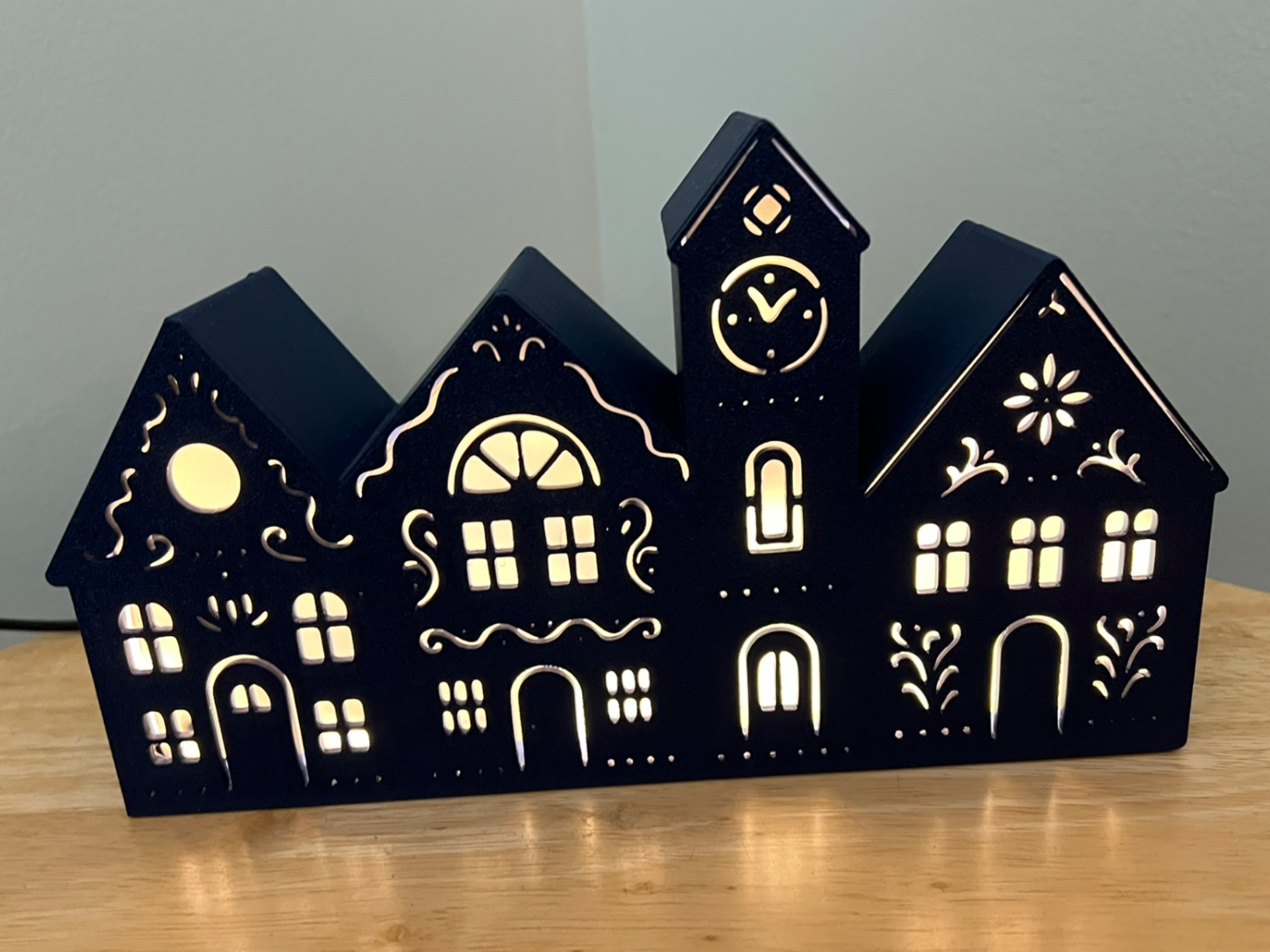 Winter Chalet Light Box Lamp