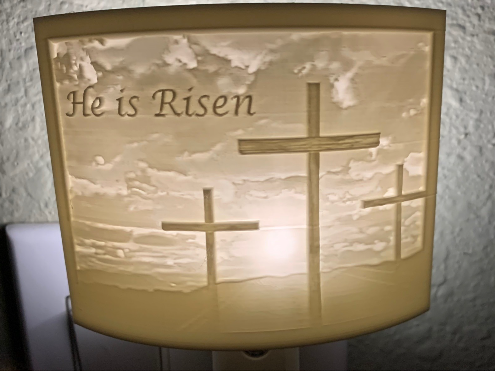 He is Risen Lithophane Nightlight