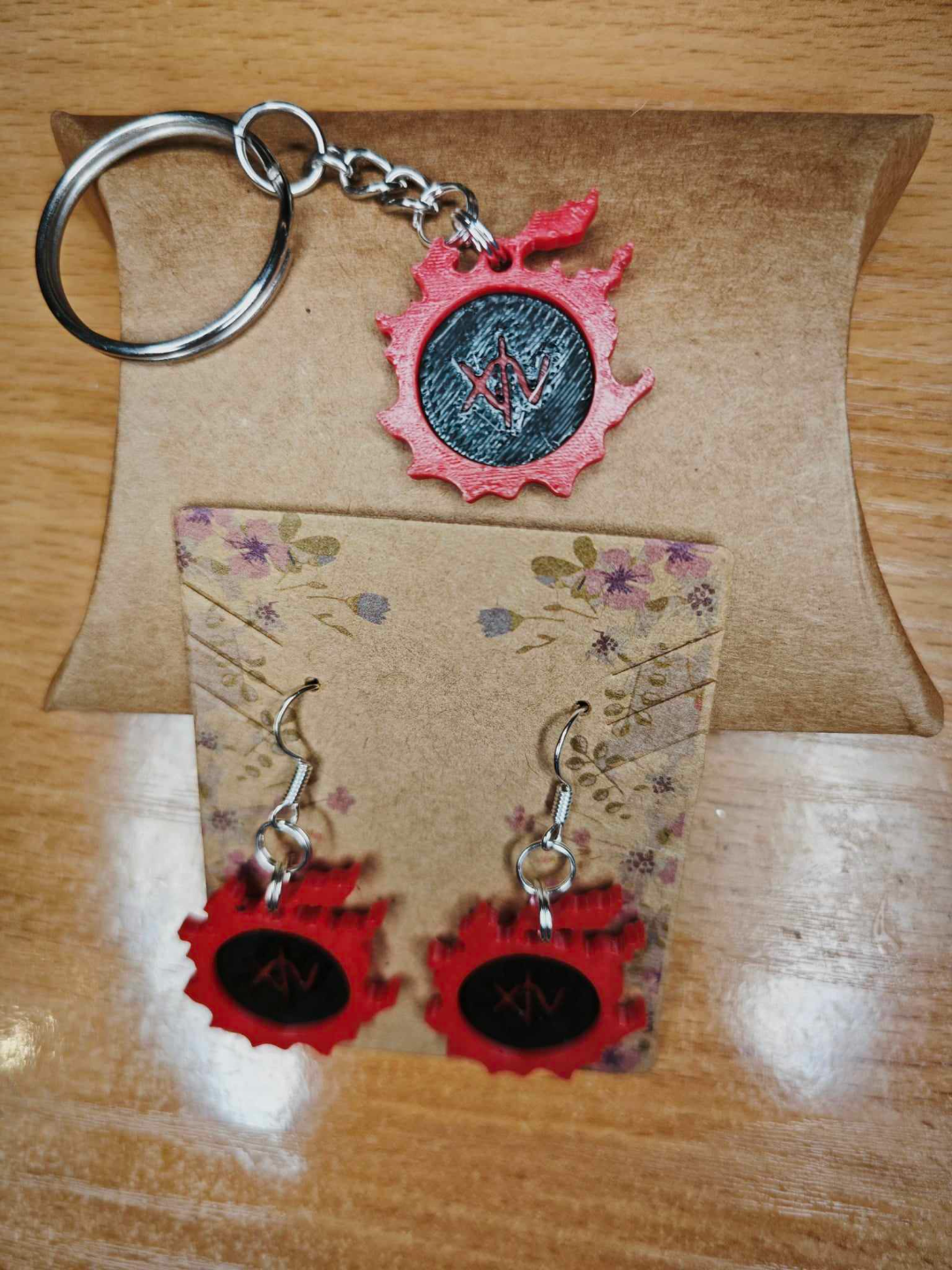 Final Fantasy XIV keychain earrings necklace