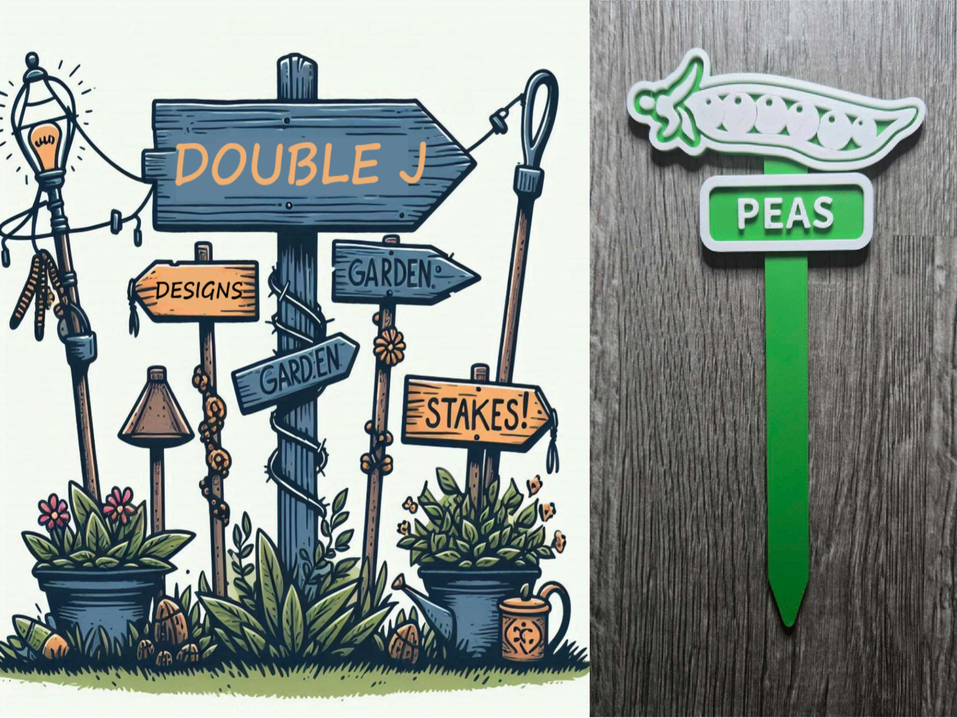 PEAS - Garden Stake